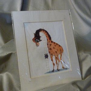 Animated Giraffe Litho Great For A Child's Room